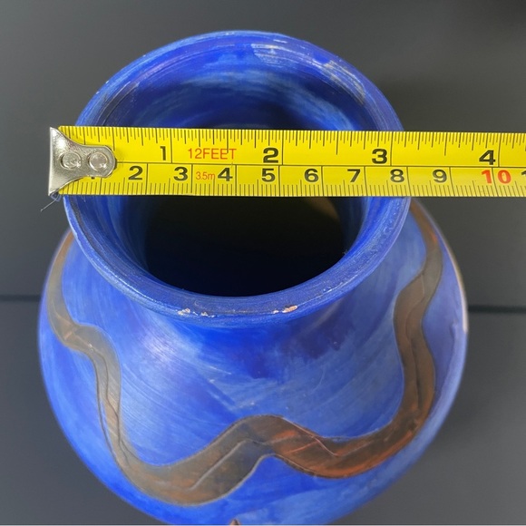 Colorful Ceramic Vase with Sun Design - Picture 8 of 9